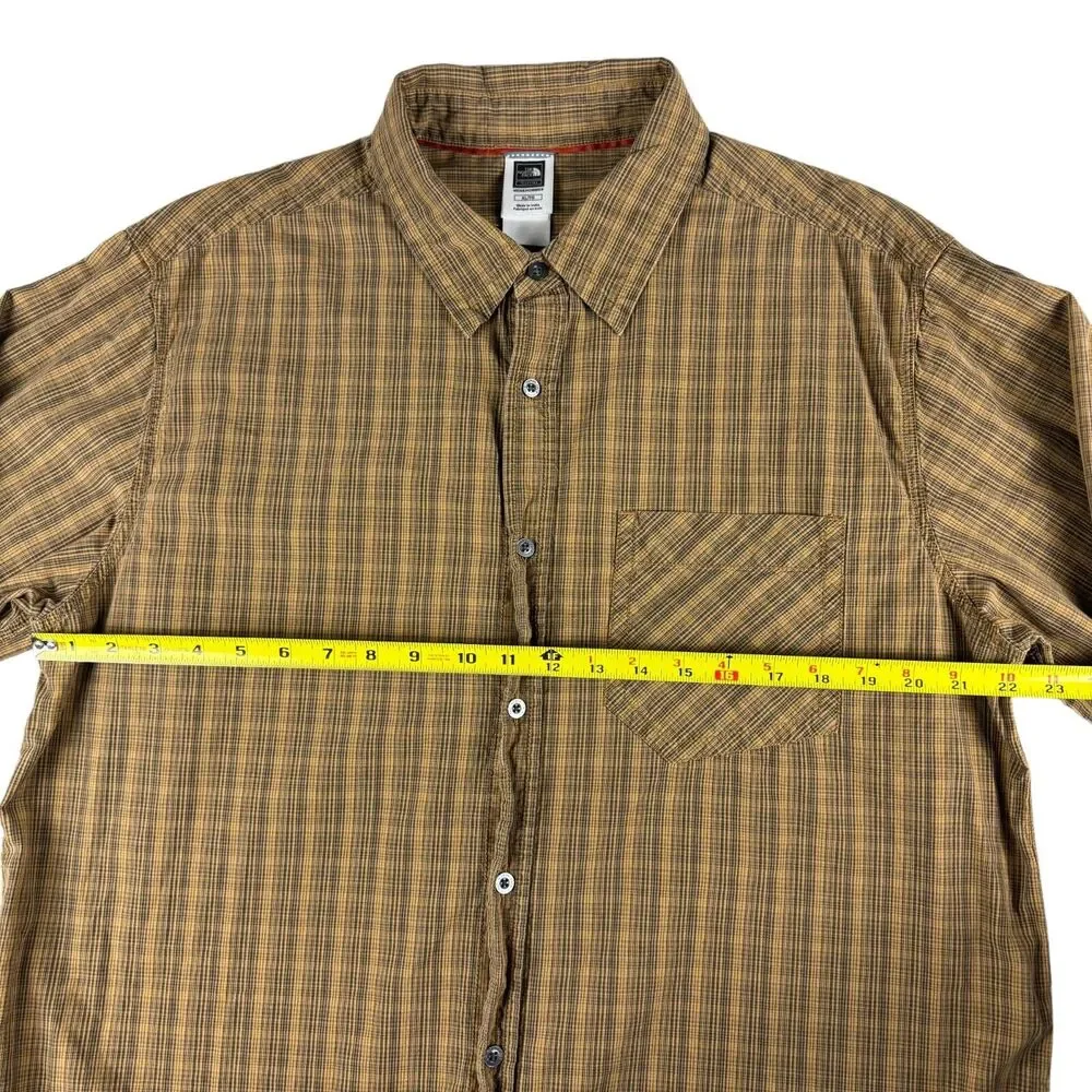The North Face Shirt Mens Extra Large Brown Button Up Long Sleeve Outdoor Casual